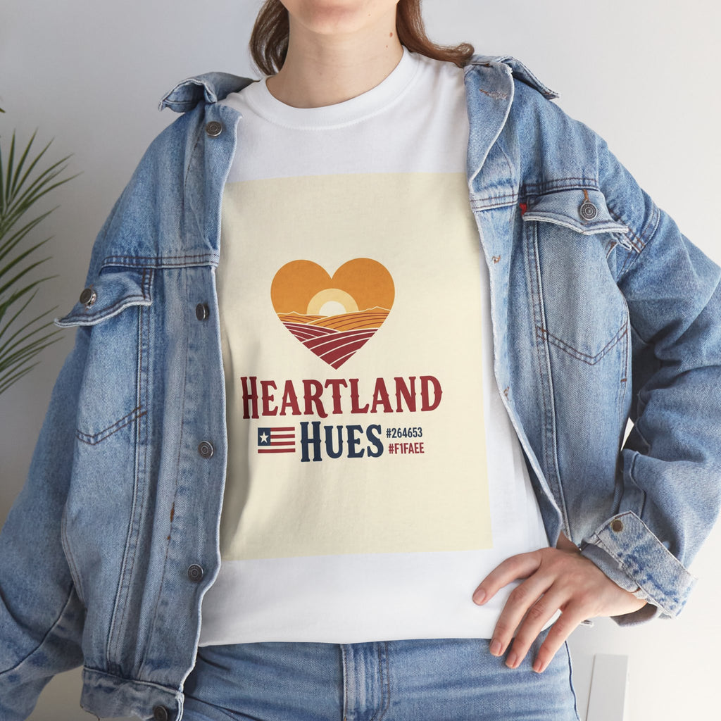 Heartland Hues Unisex Heavy Cotton Tee, Boho T-Shirt