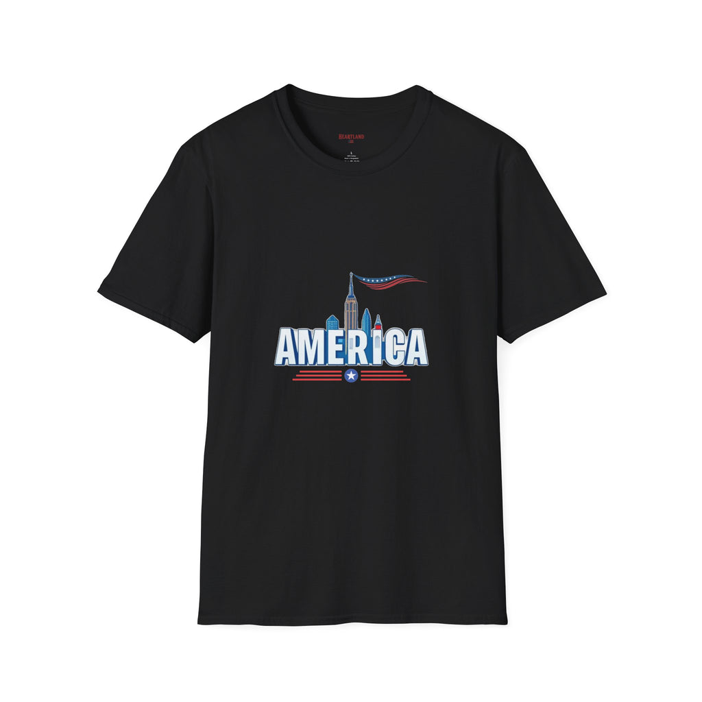 Patriotic  T-Shirt | America Skyline Tee