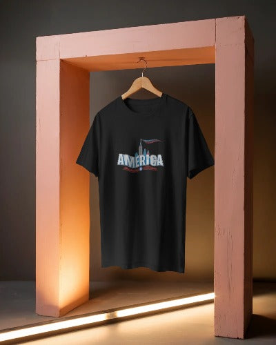 Patriotic  T-Shirt | America Skyline Tee